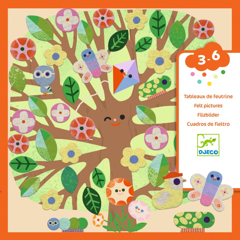 Djeco κολάζ με αυτοκόλλητα τσόχας