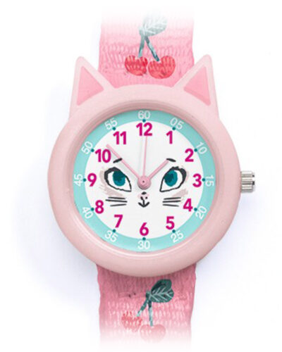 Djeco παιδικό ρολόι χειρός Γατούλα 3εκ.