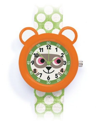 Djeco παιδικό ρολόι χειρός Ρακούν, ανθεκτικό BPA free