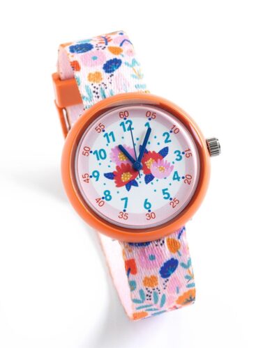 Djeco παιδικό ρολόι χειρός Λουλούδια 3εκ.