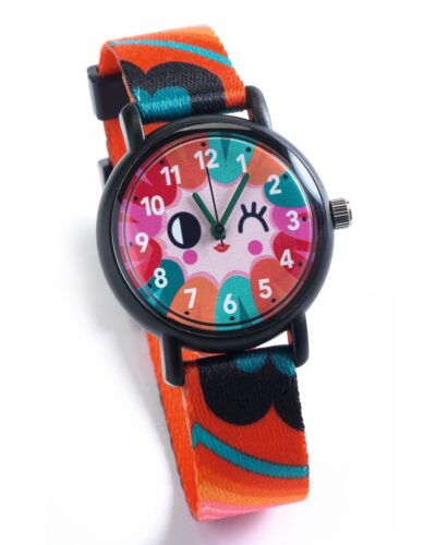 Djeco παιδικό ρολόι χειρός Ποπ λουλούδια 3εκ.