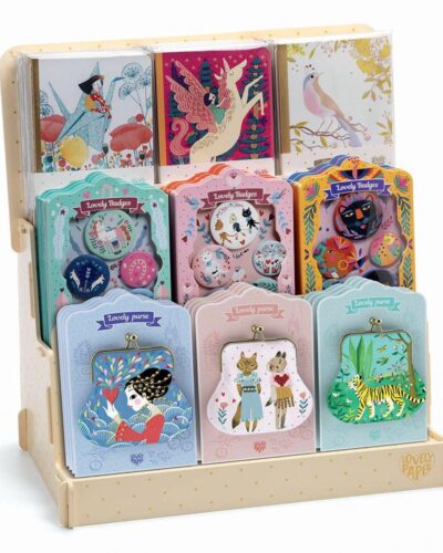 Djeco Ξύλινο ντισπλέι προβολής Lovely Paper για πορτοφόλια, κονκάρδες, σημειωματάρια