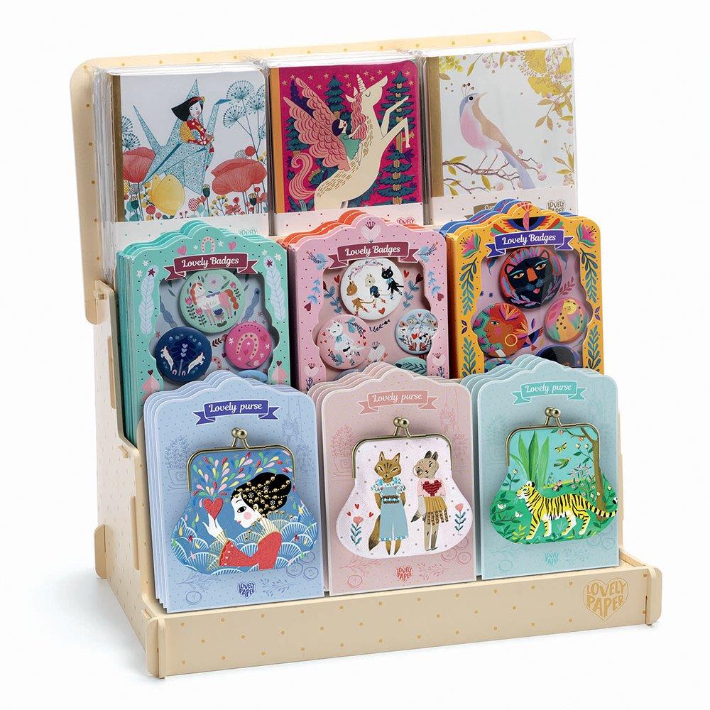 Djeco Ξύλινο ντισπλέι προβολής Lovely Paper για πορτοφόλια, κονκάρδες, σημειωματάρια