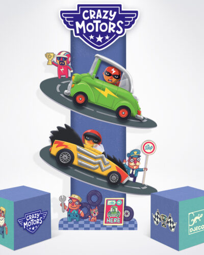 Djeco προωθητικό βιτρίνας Crazy Motors (78 x 118 εκ.)