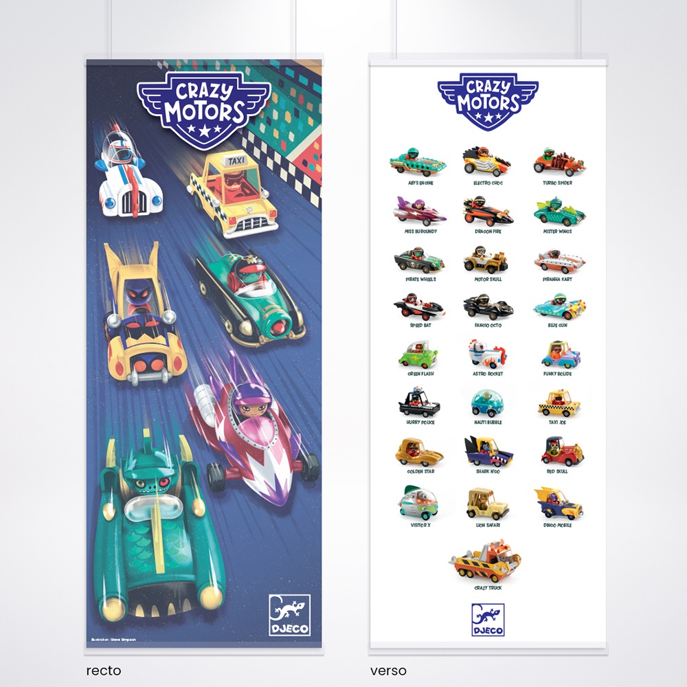 Crazy Motors Poster 40 x 100 cm Crazy Motors Poster 40 x 100 cm