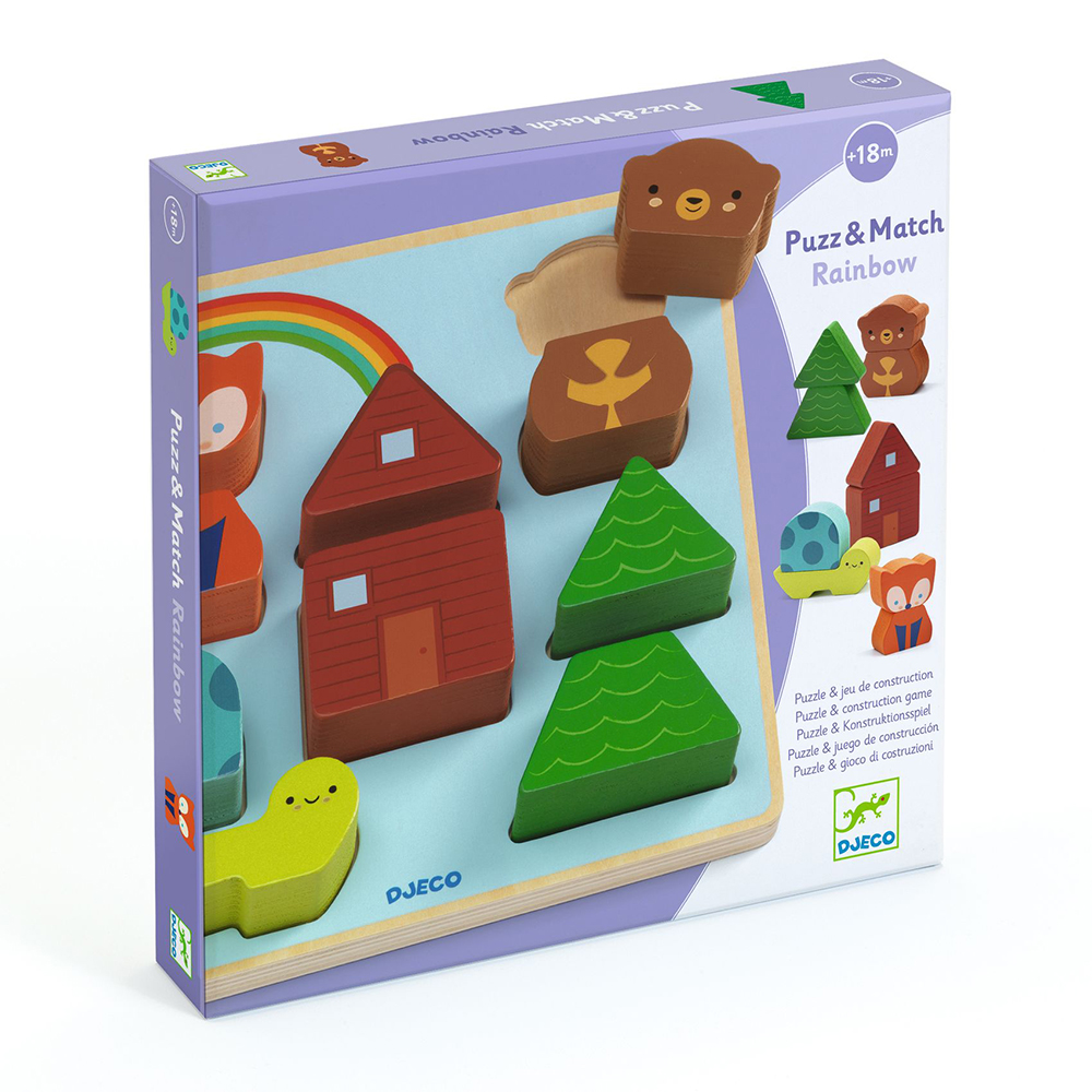 Djeco ξύλινα σφηνώματα και παιχνίδι κατασκευής