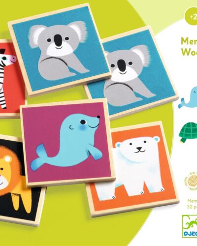 Djeco Ξύλινο Μέμο Άγρια ζωάκια 32τμχ.