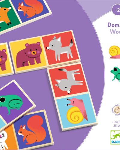 Djeco Ξύλινο ντόμινο Ζωάκια του δάσους 28τμχ.