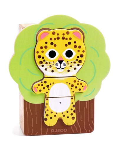 Djeco ξύλινο παζλ σε κουτί Συνθέτω τα ζωάκια