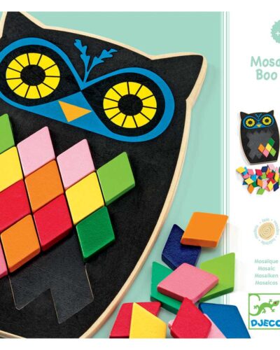 Djeco Μωσαϊκό με ξύλινα πλακίδια Κουκουβάγια