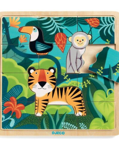 Djeco Ξύλινο παζλ Ζούγκλα 12τεμ.