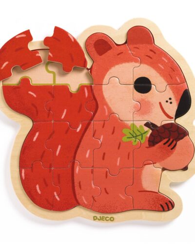 Djeco Ξύλινο παζλ Σκίουρος 16τεμ.