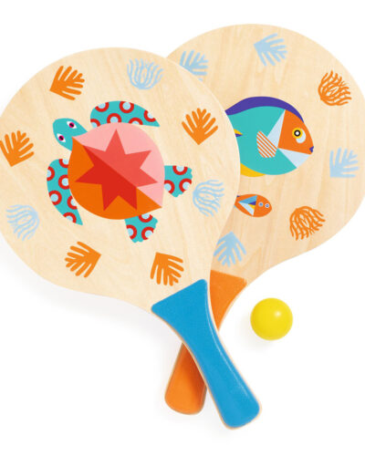 Djeco Ρακέτες παραλίας ξύλινες με μπαλάκι σε θήκη