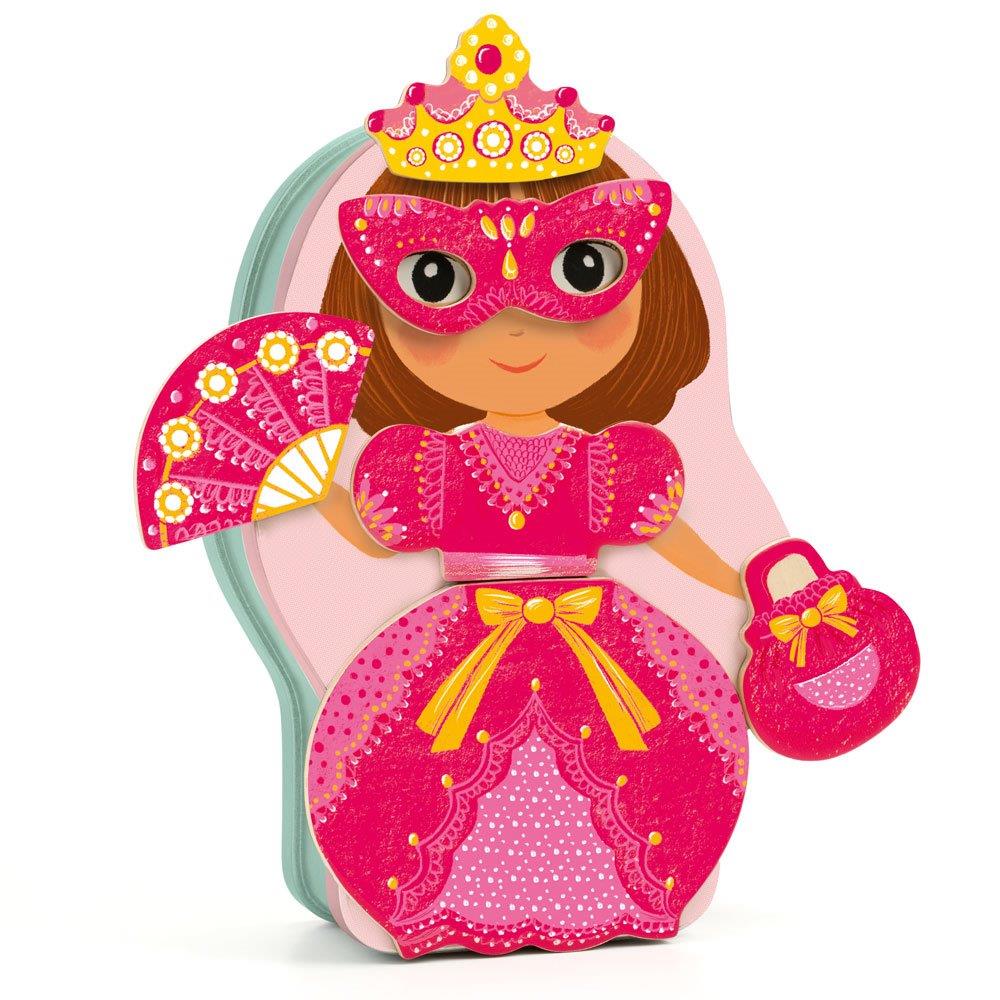 Djeco Μαγνητικό παιχνίδι σύνθεσης με ξύλινα μαγνητάκια Νεράιδα – Πριγκίπισσα