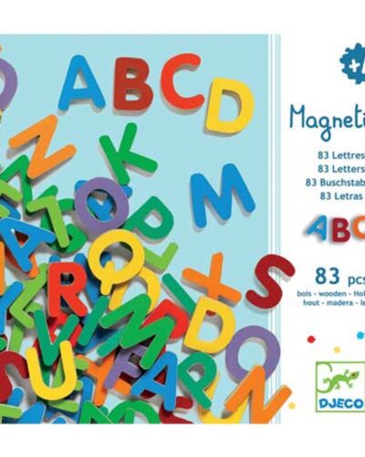 Djeco Ξύλινα μαγνητάκια Λατινικά κεφαλαία γράμματα 83 τεμ.