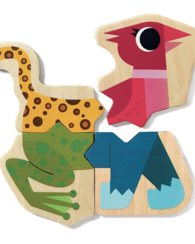Djeco Ξύλινα μαγνητάκια - παζλ Ζωάκια 24τμχ.