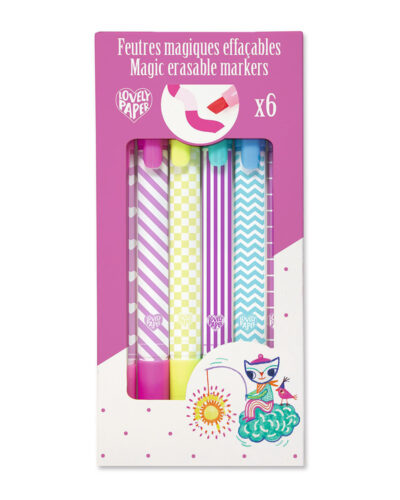 Djeco 6 μαρκαδόροι που σβήνονται