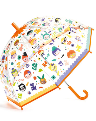 Djeco Παιδική Ομπρέλα που αλλάζει χρώμα ‘Πρόσωπα’, διάμετρος 70εκ.