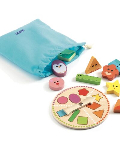 Djeco Ξύλινο Λότο αφής Χρώματα - Σχήματα 9τεμ.