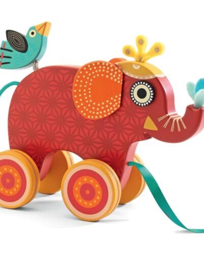 Djeco Ξύλινη τρεχαλίτσα ελεφαντακι indy