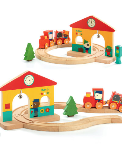 Djeco Ξύλινο Μαγνητικό Τρενάκι Σταθμός