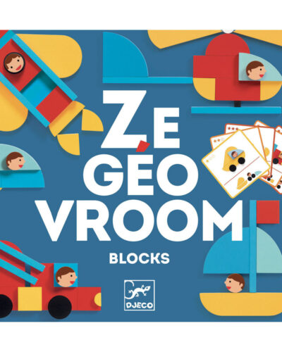 Djeco εκπαιδευτικό παιχνίδι σύνθεσης εικόνας με ξύλινα τουβλάκια Οχήματα