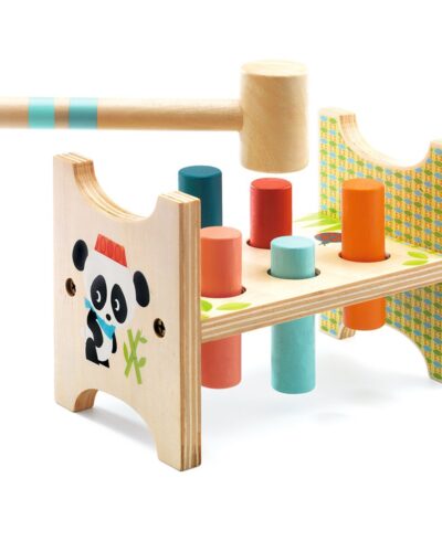 Djeco ξύλινη βάση με σφυράκι για καρφώματα Junzo taptap