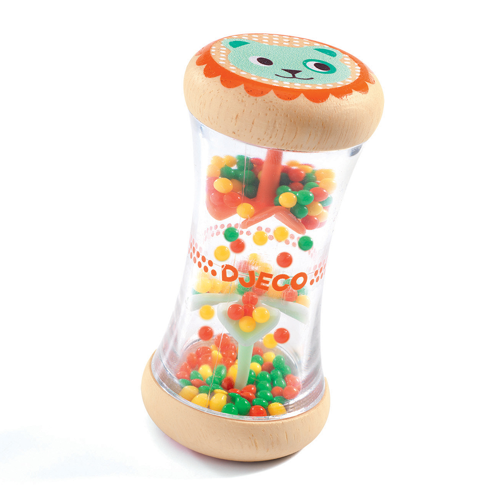 Djeco κουδουνίστρα ξύλινη Μίνι Βροχοποιός Γατούλα (Διατίθεται σε display 9 τεμ.)