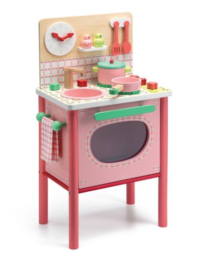 Djeco παιχνίδι ρόλων ξύλινη κουζίνα Ροζ 70εκ.