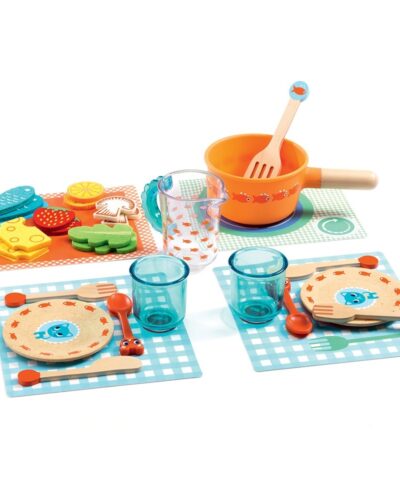 Djeco Ξύλινο παιχνίδι ρόλων Σετ δείπνου