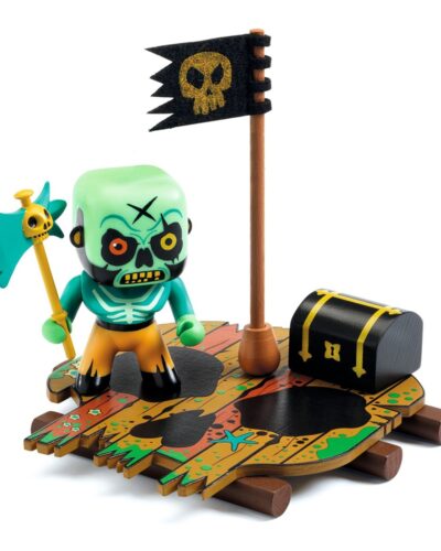 Djeco Arty toys Φιγούρα Πειρατής Scullapic με σχεδία, σεντούκι & τσεκούρι
