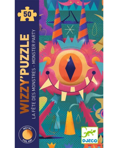 Djeco Παζλ Twist σε κουτί 50 τμχ. Πάρτυ τεράτων μεταλλιζέ εφέ.