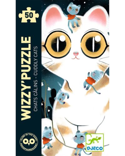 Djeco Παζλ Twist σε κουτί 50 τεμ. Γατούλα φωσφοριζέ.