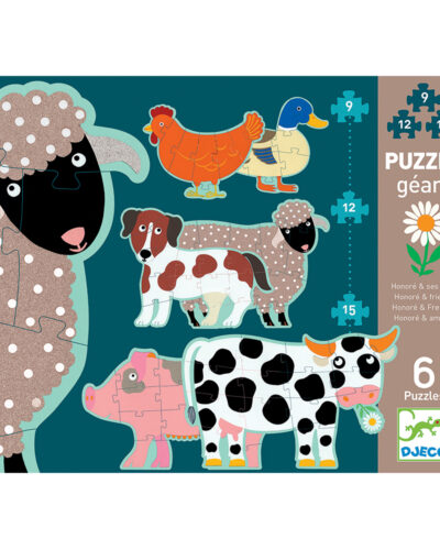 Djeco Παζλ Γίγας 1.40μ. 9/12/15τεμ. Ζωάκια Φάρμας