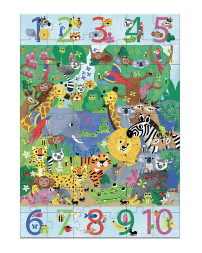 Djeco Παζλ Γίγας Ζούγκλα - Αριθμοί 54 τεμ - 70εκ.