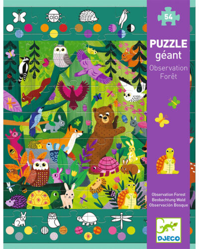 Djeco Παζλ Γίγας & Παιχνίδι Παρατήρησης Δάσος 54 τμχ. - 70εκ.