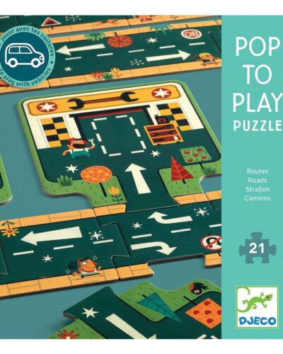 Djeco Παζλ Γίγας Δρόμοι και κυκλοφοριακή αγωγή 21 τεμ.