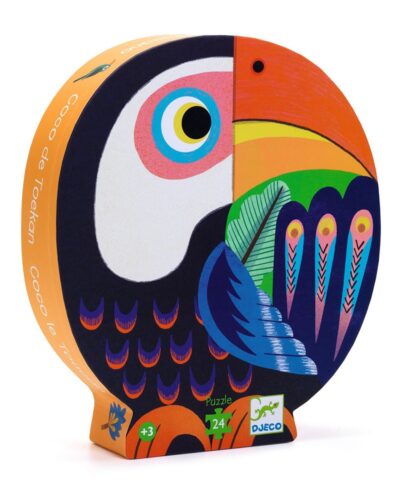 Djeco Παζλ σε σχηματικό κουτί 24 τμχ. Coco το τουκάν