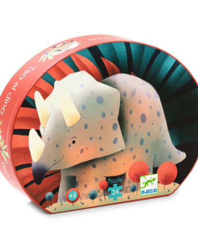 Djeco Παζλ σε σχηματικό κουτί 24 τμχ. Δεινόσαυρος Τέο
