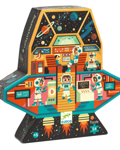 Djeco Παζλ σε σχηματικό κουτί 54 τμχ. Διαστημόπλοιο