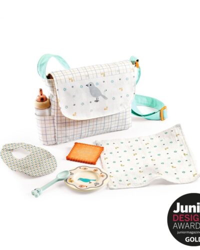 Djeco αξεσουάρ για κούκλα τσάντα με σετ φαγητού