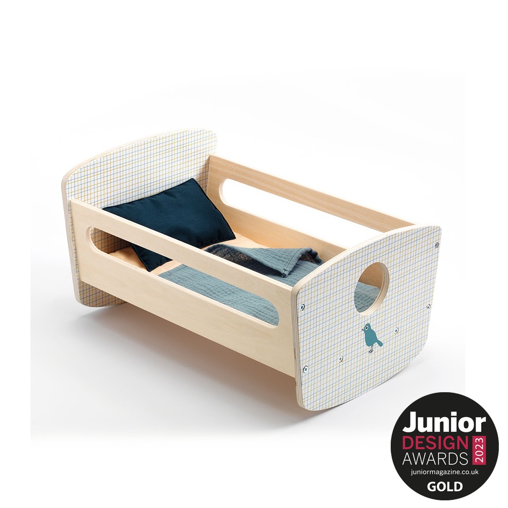 Djeco αξεσουάρ για κούκλα ξύλινο κουνιστό Κρεβατάκι