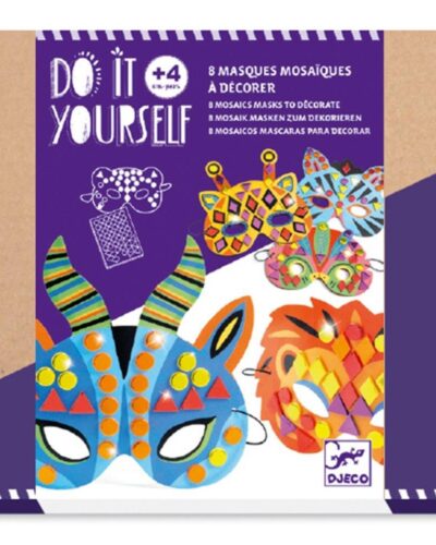 Djeco DIY Φτιάχνω Μάσκες Μωσαικό Ζωάκια Ζούγκλας - FSC MIX