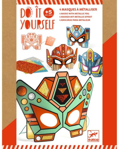 Djeco DIY Φτιάχνω Μάσκες με φύλλα χρυσού και αυτοκόλλητα