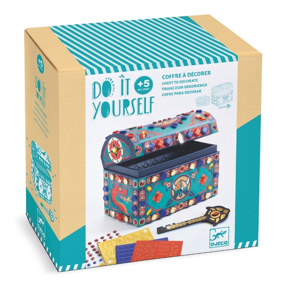 Djeco DIY διακοσμώ σεντούκι θησαυρού με κλειδί