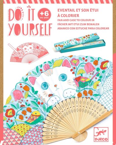 Djeco DIY Φτιάχνω & Χρωματίζω Βεντάλια και θήκη Γατούλα