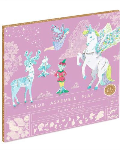 Djeco DIY Κατασκευάζω και Χρωματίζω 3D Παραμυθένια Πλάσματα