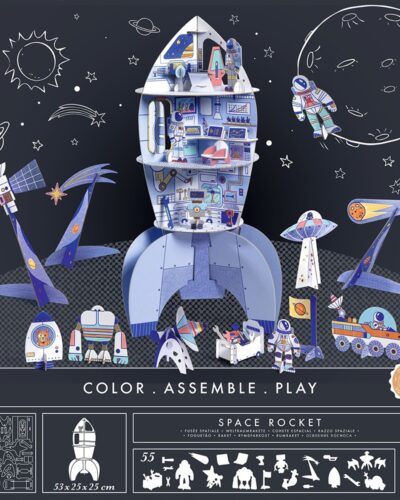 Djeco DIY Κατασκευάζω και χρωματίζω Διαστημικό Σταθμό με αξεσουάρ - FSC MIX