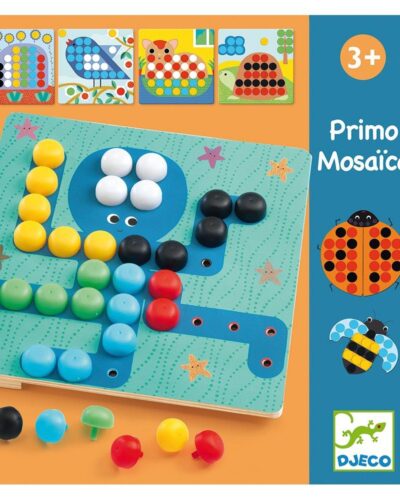 Djeco Σύνθεση εικόνας - μωσαϊκό με καβίλιες Χταπόδι και ζωάκια