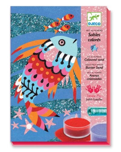Djeco Χρωματίζω με άμμο και γκλίτερ Ψαράκια